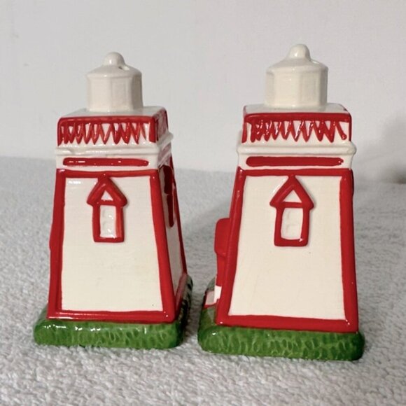 Vintage Ceramicic Lighthousees Salt & Pepper Shakers St. Anthony NL - Picture 7 of 9